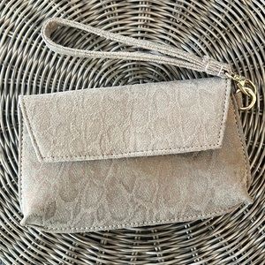 Anthropologie Llani Stanley Suede Wristlet